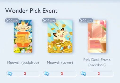 Wonder Pick Event Part 1 Shop