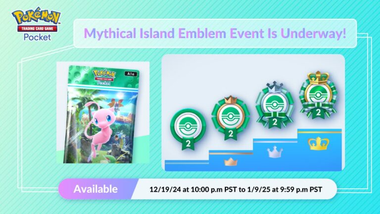 Pokémon TCG Pocket Mythical Island Emblem Event