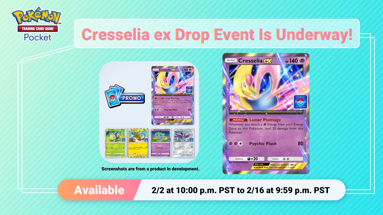 Pokémon TCG Pocket Cresselia ex Drop Event