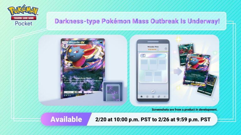 Pokémon TCG Pocket Darkness-type Pokemon Mass Outbreak Event