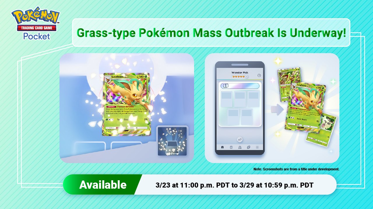Grass-type Pokémon Mass Outbreak Event (Leafeon ex)